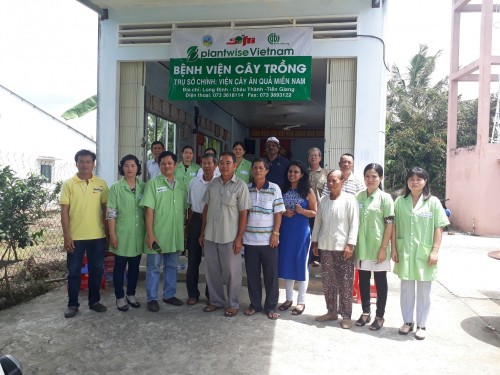 Tổ chức CABI cùng Bệnh viện CĂQ ĐBSCL tư vấn dịch hại trên cây bưởi tại Tiền Giang